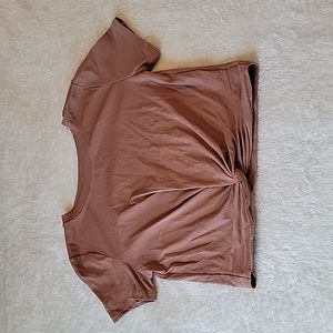 Size M Rose Crop Top with Twist Knot